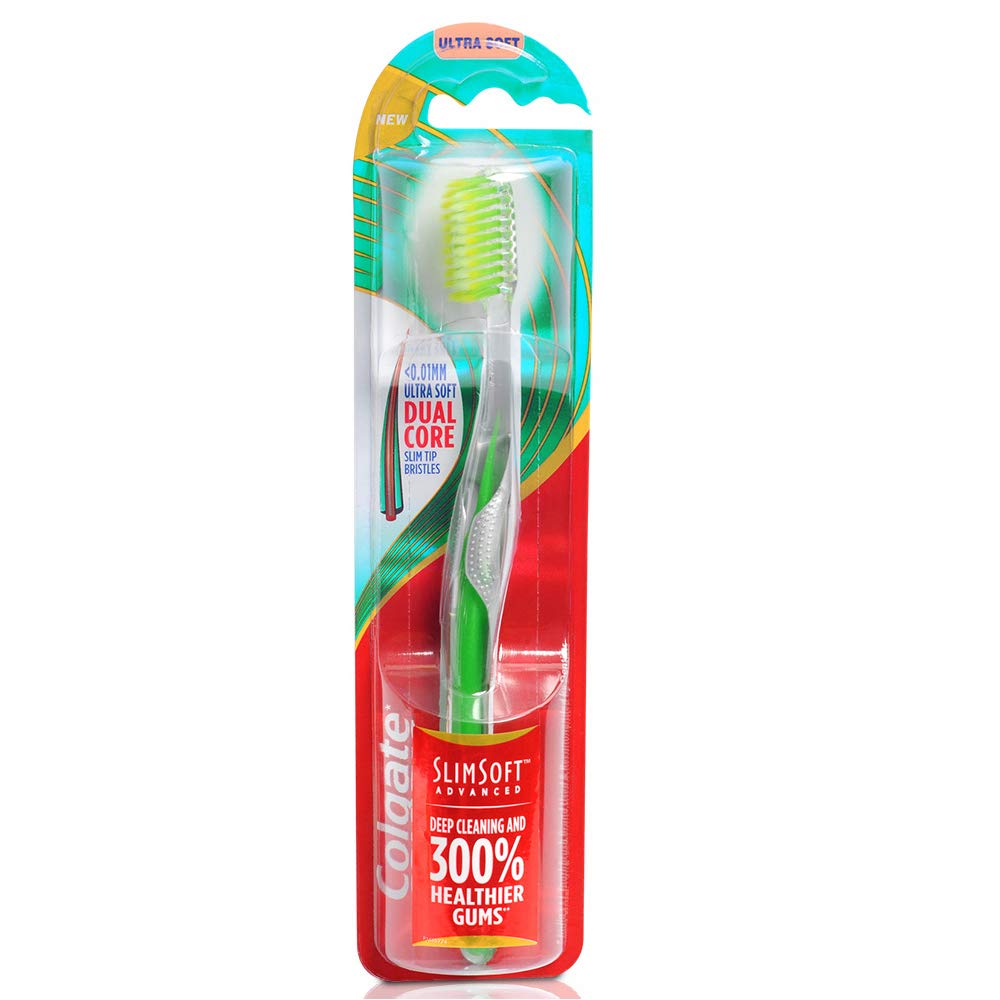 Colgate Slim Soft Advanced, Ultra Soft Manual Toothbrush
