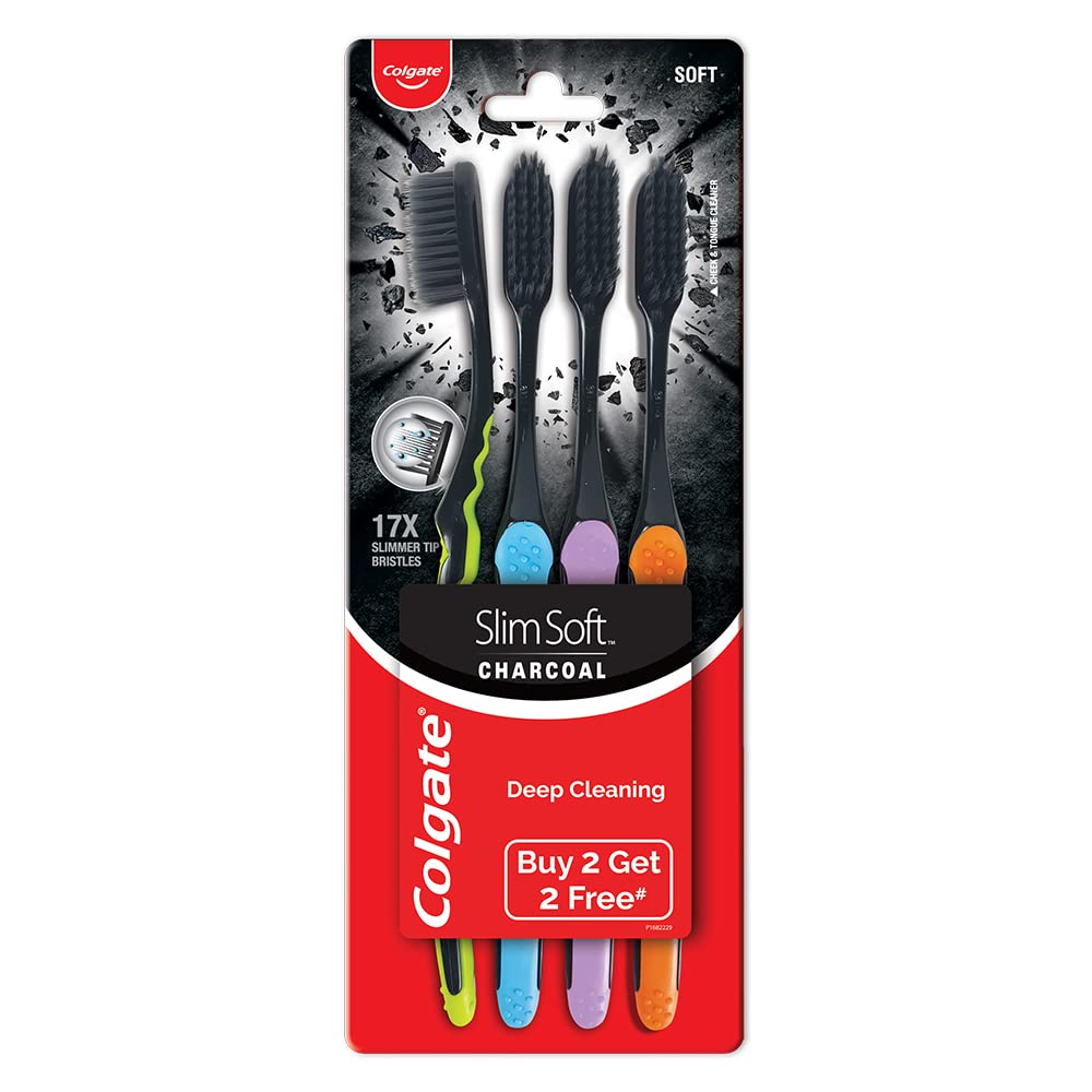 Colgate Slimsoft Charcoal Manual Toothbrush